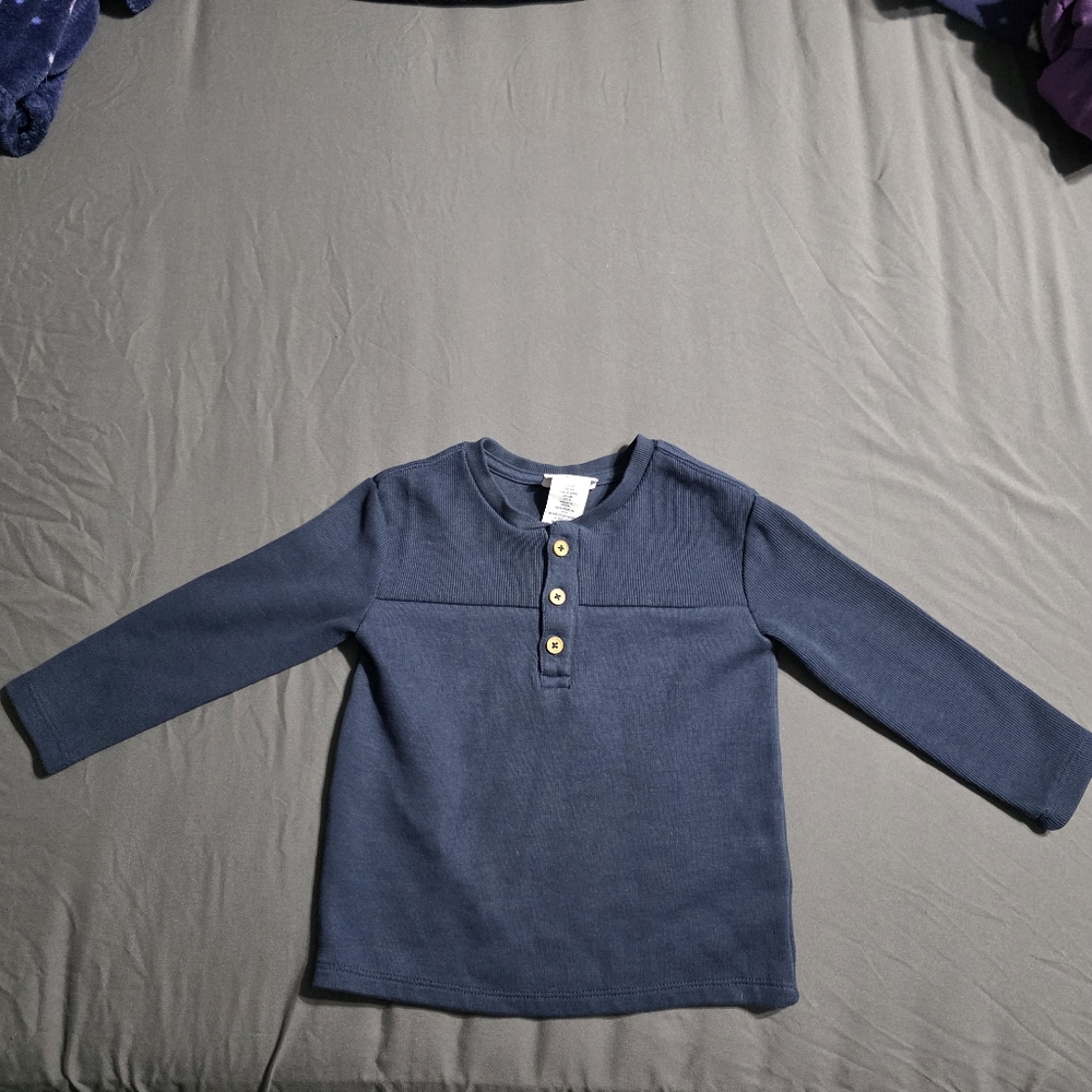 Tommy Bahama Henley Boys Navy Blue Sz 3T Nautical Spring  Beach